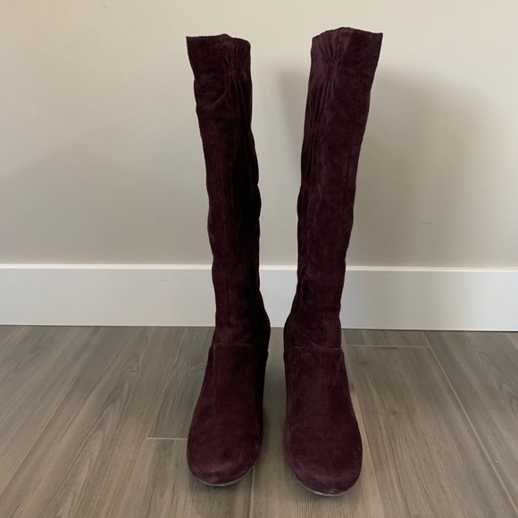 Kenneth Cole Reaction Suede Wedge Boots, 7.5 - Picture 2 of 7